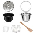 TurboTronic Druckkochtopf - DPC9 - 6L mit 2x Topf...