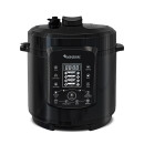 TurboTronic Druckkochtopf - DPC9 - 6L mit 2x Topf Edelstahltopf und beschichtet, Edelstahl Dampfgarer, PLASTIKFREI, Multikocher, elektrischer Schnellkochtopf, Reiskocher, Dampfkochtopf Schwarz