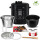 TurboTronic Druckkochtopf - DPC9 - 6L mit 2x Topf Edelstahltopf und beschichtet, Edelstahl Dampfgarer, PLASTIKFREI, Multikocher, elektrischer Schnellkochtopf, Reiskocher, Dampfkochtopf Schwarz