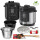 TurboTronic Druckkochtopf - DPC9 - 6L mit 2x Topf Edelstahltopf und beschichtet, Edelstahl Dampfgarer, PLASTIKFREI, Multikocher, elektrischer Schnellkochtopf, Reiskocher, Dampfkochtopf Schwarz