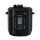 TurboTronic Druckkochtopf - DPC9 - 6L mit 2x Topf Edelstahltopf und beschichtet, Edelstahl Dampfgarer, PLASTIKFREI, Multikocher, elektrischer Schnellkochtopf, Reiskocher, Dampfkochtopf Schwarz