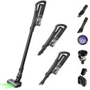 TurboTronic Stielstaubsauger - ZL6 - kabelloser 2in1 Stabstaubsauger & Handstaubsauger, 120W, 11 kPa Saugleistung, Laser-Bodenbürste, Zyklon