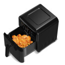 TurboTronic Heißluftfritteuse XL 6L - AF190 - Airfryer ohne Öl & Fett, Digital, 8 Programme, 1600W, 40–200°C, spülmaschinenfest, Rapid-Air Schwarz