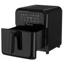 TurboTronic Heißluftfritteuse XL 6L - AF190 - Airfryer ohne Öl & Fett, Digital, 8 Programme, 1600W, 40–200°C, spülmaschinenfest, Rapid-Air Schwarz