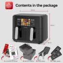 TurboTronic Heißluftfritteuse XXL - DAF8 - doppel...