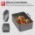 TurboTronic Heißluftfritteuse XXL - DAF8 - doppel Airfryer 2600W / 9L (2x 4,5L Kammer) Silikoneinlage 12 Programme digitale Heißluft Fritteuse ohne Fett Öl Dual Luftfritteuse Air Friteuse Power