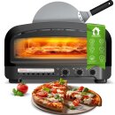 TurboTronic Pizzaofen - PO13 - 37cm (14,6") große Pizza bis 400°C mit Pizzastein Indoor / Outdoor Elektrisch Garten für Zuhause Pizza Back Ofen Tisch Stein Flammkuchen mobiler