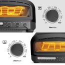 TurboTronic Pizzaofen - PO13 - 37cm (14,6") große Pizza bis 400°C mit Pizzastein Indoor / Outdoor Elektrisch Garten für Zuhause Pizza Back Ofen Tisch Stein Flammkuchen mobiler