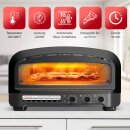 TurboTronic Pizzaofen - PO13 - 37cm (14,6") große Pizza bis 400°C mit Pizzastein Indoor / Outdoor Elektrisch Garten für Zuhause Pizza Back Ofen Tisch Stein Flammkuchen mobiler