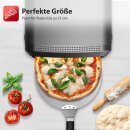 TurboTronic Pizzaofen Elektrisch 450 Grad - PO14 - Tisch-Backofen für 37cm Pizza & Flammkuchen, 2200W Steinbackofen mit Pizzastein, Mobiler Pizzaofen Indoor/Outdoor für Garten & Küche