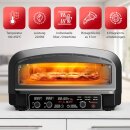 TurboTronic Pizzaofen Elektrisch 450 Grad - PO14 - Tisch-Backofen für 37cm Pizza & Flammkuchen, 2200W Steinbackofen mit Pizzastein, Mobiler Pizzaofen Indoor/Outdoor für Garten & Küche
