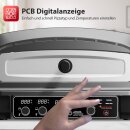 TurboTronic Pizzaofen Elektrisch 450 Grad - PO14 - Tisch-Backofen für 37cm Pizza & Flammkuchen, 2200W Steinbackofen mit Pizzastein, Mobiler Pizzaofen Indoor/Outdoor für Garten & Küche