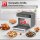 TurboTronic Multi-Smart-Ofen - 16in1 Heißluftofen & Heißluftfritteuse 2200W Power 34L bis 0,5kg Pommes Mini-Backofen mit Dörrfunktion 40-350°C Grill Airfryer Dörrautomat Pizzaofen mit Pizzastein