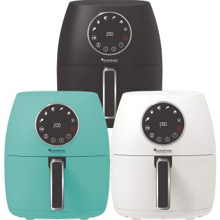 Heißluftfritteuse 3,5 Liter 1300W mit Silikoneinlage 6 Programme Airfryer Fritteuse Heissluftfritteuse ohne Fett / Öl, 75C - 200°C Luftfritteuse Air Friteuse