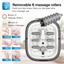 SportTronic Fußsprudelbad – FBM10 – faltbares Fußmassagegerät, 500 W, Wärme-, Sprudel- und Vibrationsfunktion, 3 Temperaturstufen, 6 Massagerollen, LED-Display