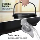SportTronic Fußsprudelbad – FBM10 – faltbares Fußmassagegerät, 500 W, Wärme-, Sprudel- und Vibrationsfunktion, 3 Temperaturstufen, 6 Massagerollen, LED-Display