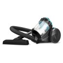 TurboTronic Zyklon Staubsauger CV12 – brachiale 18kPa Saugkraft 700W ohne Beutel, inkl. Parkettdüse & 2x HEPA-Filter, kleiner Trockensauger für Parkett, Tierhaare & Hundehaare, beutellos Bodenstaubsauger