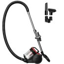 TurboTronic Zyklon Staubsauger CV12 – brachiale 18kPa Saugkraft 700W ohne Beutel, inkl. Parkettdüse & 2x HEPA-Filter, kleiner Trockensauger für Parkett, Tierhaare & Hundehaare, beutellos Bodenstaubsauger