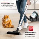 TurboTronic Zyklon Staubsauger CV12 – brachiale 18kPa Saugkraft 700W ohne Beutel, inkl. Parkettdüse & 2x HEPA-Filter, kleiner Trockensauger für Parkett, Tierhaare & Hundehaare, beutellos Bodenstaubsauger