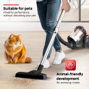 TurboTronic Zyklon Staubsauger CV12 – brachiale 18kPa Saugkraft 700W ohne Beutel, inkl. Parkettdüse & 2x HEPA-Filter, kleiner Trockensauger für Parkett, Tierhaare & Hundehaare, beutellos Bodenstaubsauger
