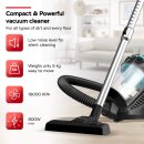 TurboTronic Zyklon Staubsauger CV12 – brachiale 18kPa Saugkraft 700W ohne Beutel, inkl. Parkettdüse & 2x HEPA-Filter, kleiner Trockensauger für Parkett, Tierhaare & Hundehaare, beutellos Bodenstaubsauger