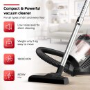 TurboTronic Zyklon Staubsauger CV12 – brachiale 18kPa Saugkraft 700W ohne Beutel, inkl. Parkettdüse & 2x HEPA-Filter, kleiner Trockensauger für Parkett, Tierhaare & Hundehaare, beutellos Bodenstaubsauger