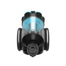 TurboTronic Zyklon Staubsauger CV12 – brachiale 18kPa Saugkraft 700W ohne Beutel, inkl. Parkettdüse & 2x HEPA-Filter, kleiner Trockensauger für Parkett, Tierhaare & Hundehaare, beutellos Bodenstaubsauger blau