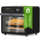 TurboTronic Multi-Smart-Ofen - 19in1 Heißluftofen & Heißluftfritteuse 2100W Power 34L bis 0,5kg Pommes Mini-Backofen mit Dörrfunktion 40-230°C Grill Airfryer Dörrautomat