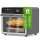 TurboTronic Multi-Smart-Ofen - 19in1 Heißluftofen & Heißluftfritteuse 2100W Power 34L bis 0,5kg Pommes Mini-Backofen mit Dörrfunktion 40-230°C Grill Airfryer Dörrautomat