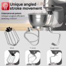 TurboTronic Küchenmaschine 2000W mit Fleischwolf und Standmixer-Aufsatz inkl. 1,5L Glas-Behälter, 5L Edelstahl-Rührschüssel Knetmaschine Rührmaschine für Brotteig