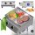 TurboTronic Gasgrill - BBQ6 - Tisch-Gasgrill mit Edelstahl-Plancha 46 × 40 cm, 2 × 3,15 kW Brenner (6,3 kW), Plancha-Grillplatte, Piezo-Zündung, Fettauffangsystem, Campinggrill