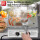 TurboTronic Gasgrill - BBQ6 - Tisch-Gasgrill mit Edelstahl-Plancha 46 × 40 cm, 2 × 3,15 kW Brenner (6,3 kW), Plancha-Grillplatte, Piezo-Zündung, Fettauffangsystem, Campinggrill