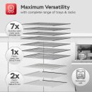 TurboTronic Dörrgerät TurboWave BIO 50 Liter - 35°C bis 75°C - komplett aus Metall 7 Etagen Obst Gemüse Fleisch Pilze Früchtetrockner Dörrapparat Dörrer Dörrautomat Edelstahl