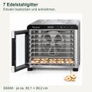 TurboTronic TurboWave BIO FD55 Dörrautomat 50 Liter – Dörrgerät mit Metallgehäuse, 7 Etagen mit Edelstahlgittern, 35–75 °C und 24-h-Timer; Früchtetrockner für Obst, Dörrapparat für Gemüse und Kräuter, Dörrer für Fleisch und Pilze
