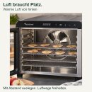 TurboTronic TurboWave BIO FD55 Dörrautomat 50 Liter – Dörrgerät mit Metallgehäuse, 7 Etagen mit Edelstahlgittern, 35–75 °C und 24-h-Timer; Früchtetrockner für Obst, Dörrapparat für Gemüse und Kräuter, Dörrer für Fleisch und Pilze