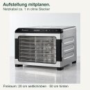 TurboTronic TurboWave BIO FD55 Dörrautomat 50 Liter – Dörrgerät mit Metallgehäuse, 7 Etagen mit Edelstahlgittern, 35–75 °C und 24-h-Timer; Früchtetrockner für Obst, Dörrapparat für Gemüse und Kräuter, Dörrer für Fleisch und Pilze