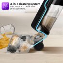 Akku Nass- und Trockensauger kabellos 2in1 Staubsauger mit Wischfunktion 5 kPa Saugkraft 180W beutellos Hand Boden Stiel