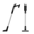 TurboTronic 15 kPa Stabstaubsauger mit grünem Laserlicht Akku kabellos 2in1 Handstaubsauger 120W beutellos leicht Hand Boden Stiel