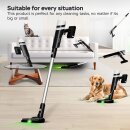 TurboTronic 15 kPa Stabstaubsauger mit grünem Laserlicht Akku kabellos 2in1 Handstaubsauger 120W beutellos leicht Hand Boden Stiel