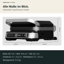 TurboTronic TT-CG1W Kontaktgrill, Waffeleisen & Sandwichmaker, 2000 W