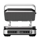 TurboTronic 2in1 Kontaktgrill wechselbare Grill- & Waffelplatten, LCD Display, digital, 180° Öffnung, Paninimaker, Elektrogrill, Tischgrill, Steak- & Burgergrill, Sandwichtoaster, Waffeleisen