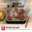 TurboTronic 2in1 Kontaktgrill wechselbare Grill- & Waffelplatten, LCD Display, digital, 180° Öffnung, Paninimaker, Elektrogrill, Tischgrill, Steak- & Burgergrill, Sandwichtoaster, Waffeleisen