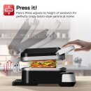 TurboTronic 2in1 Kontaktgrill wechselbare Grill- & Waffelplatten, LCD Display, digital, 180° Öffnung, Paninimaker, Elektrogrill, Tischgrill, Steak- & Burgergrill, Sandwichtoaster, Waffeleisen