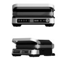 TurboTronic 2in1 Kontaktgrill wechselbare Grill- & Waffelplatten, LCD Display, digital, 180° Öffnung, Paninimaker, Elektrogrill, Tischgrill, Steak- & Burgergrill, Sandwichtoaster, Waffeleisen