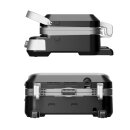 TurboTronic 2in1 Kontaktgrill wechselbare Grill- & Waffelplatten, LCD Display, digital, 180° Öffnung, Paninimaker, Elektrogrill, Tischgrill, Steak- & Burgergrill, Sandwichtoaster, Waffeleisen