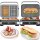TurboTronic 2000W Kontaktgrill Waffeleisen für belgische Waffeln Platten wechselbar 180°C Öffnung Sandwich Tischgrill Paninis Burger Sandwichmaker Waffelmaker Sandwichtoaster