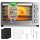 TurboTronic 38 L Elektrobackofen mit Grill, Umluft, Drehspieß & Timer | XL-Tischbackofen aus Edelstahl für Pizza, Aufläufe & Braten | Mini-Backofen mit Doppelglastür, 2000W Leistung