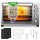 TurboTronic 45 L Elektrobackofen mit Grill, Umluft, Drehspieß & Timer XXL-Tischbackofen aus Edelstahl für Pizza, Aufläufe & Braten Kompakter Mini-Backofen mit Doppelglastür, 2000W