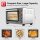 TurboTronic 45 L Elektrobackofen mit Grill, Umluft, Drehspieß & Timer XXL-Tischbackofen aus Edelstahl für Pizza, Aufläufe & Braten Kompakter Mini-Backofen mit Doppelglastür, 2000W