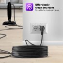 TurboTronic Dampfmopp Scheuermopp 1200W Dampfreiniger mit 2 rotierenden Power-Pads, 400ml Tank, 2 Dampfstufen, entfernt 99,9 % Bakterien, Bodenreiniger für Fliesen Laminat Holz